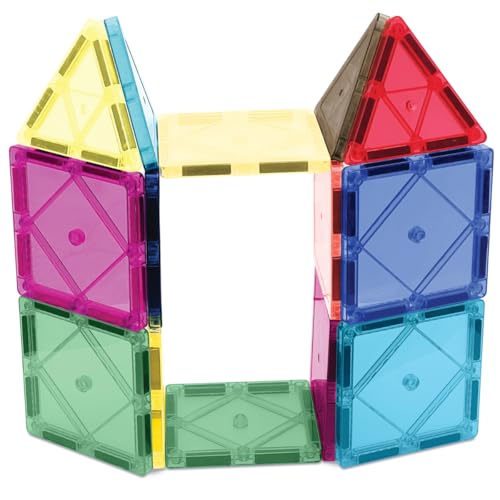 Crayola CreateOn Retro Magnetic Tiles 14-Piece Set, Educational Building Toys, Colorful, Washable, STEM - 2