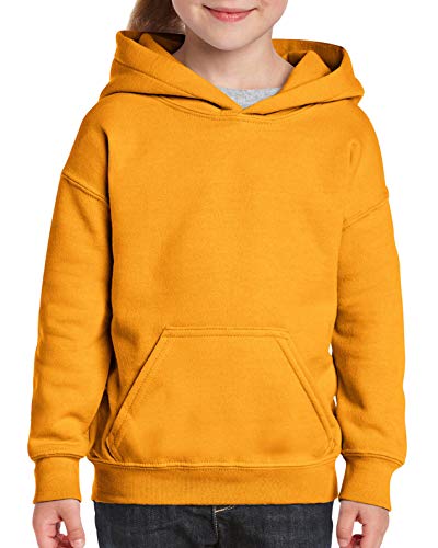 Gildan Boys Heavy Blend Hooded Sweatshirt, XL, Gold