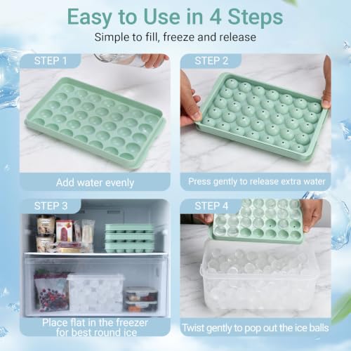 Molde redondo para hielo con tapa y caja 3 unidades miniatura 7