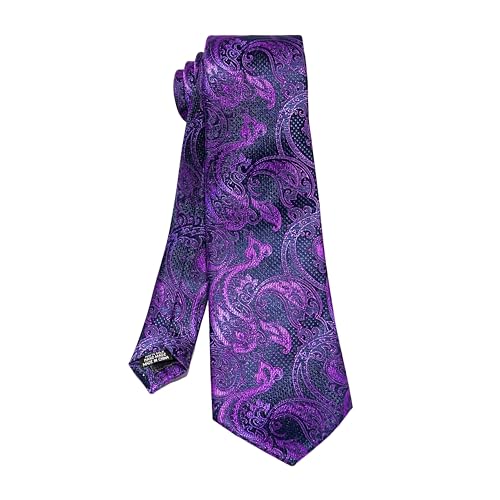 Image of 5PCS Tie and Pocket Square for Men, Silk Necktie and Handkerchief Cufflinks with Gold Ring and Lapel Pin Set