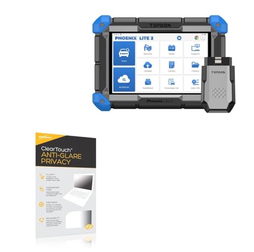 BoxWave Screen Protector Compatible with Topdon Phoenix Lite 2 (8 in) - ClearTouch Anti-Glare Privacy (2-Pack), Privacy Screen Protector Flexible Film Anti-Glare
