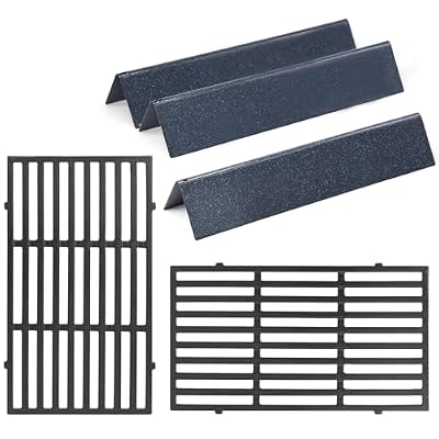 Criditpid Grill Replacement Parts for Weber GS4 Spirit 2 Grill with Front Control, 7635 Flavorizer Bars & 7637 Grill Grid Grates Kit for Weber Spirit I/II 200 Series E210 E215 E220 S210 S220 Grills.
