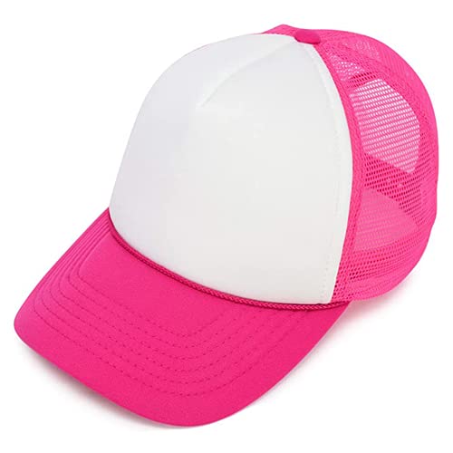 Image of MR.R Sublimation Blanks Polyester Mesh Cap Mesh Hat Two Tone Trucker Summer Mesh Cap with Adjustable Snapback,2pcs per Pack