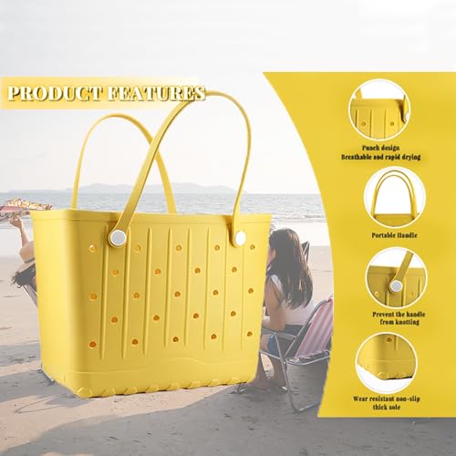 Rubber Beach Bags Large & Medium Durable Waterproof Unisex EVA Tote for Pool Camping, Sandproof Travel Storage Organizer3