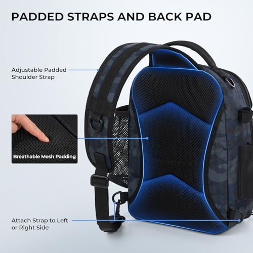 Image of KastKing BaitSpace Fishing Sling Bag, Fishing Backpack with Rod Holder
