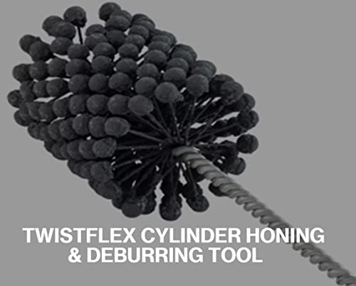 Image of 1 inch 240 Grit Silicon Carbide TwistFlex Cylinder Hone for 0.93 inch- 1.02 inch Bores | Flexible Cylinder Honing, Deburring, Cross-Hatch Finishing Tool for Mild Steel, Stainless, Cast Iron, Softer Ferrous Metals