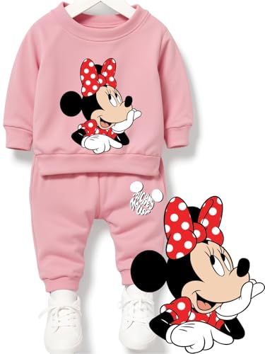 Image of Minicult Kids Cotton Co-ords Full Sleeve Sweatshirt and Pant Set with Character Print