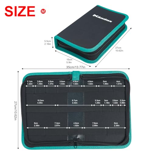 Andux Tool Kits Organize Storage Pouch Tool Case with Zipper WJSNB-02 (Blue,M) 2 Andux Tool Kits Organize Storage Pouch Tool Case with Zipper WJSNB-02 (Blue,M) - Image 2