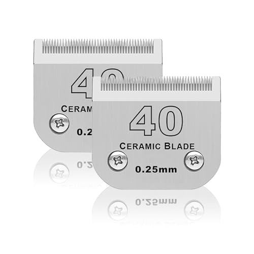 BESTBOMG 2 unité Lame de Rechange pour toilettage de Chiens,Compatible avec Les séries...