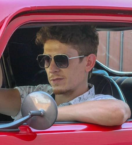 Image of Tony Stark Polarized Sunglasses for Men - Women Vintage Aviator Square Metal Frame Iron Man Edith Glasses