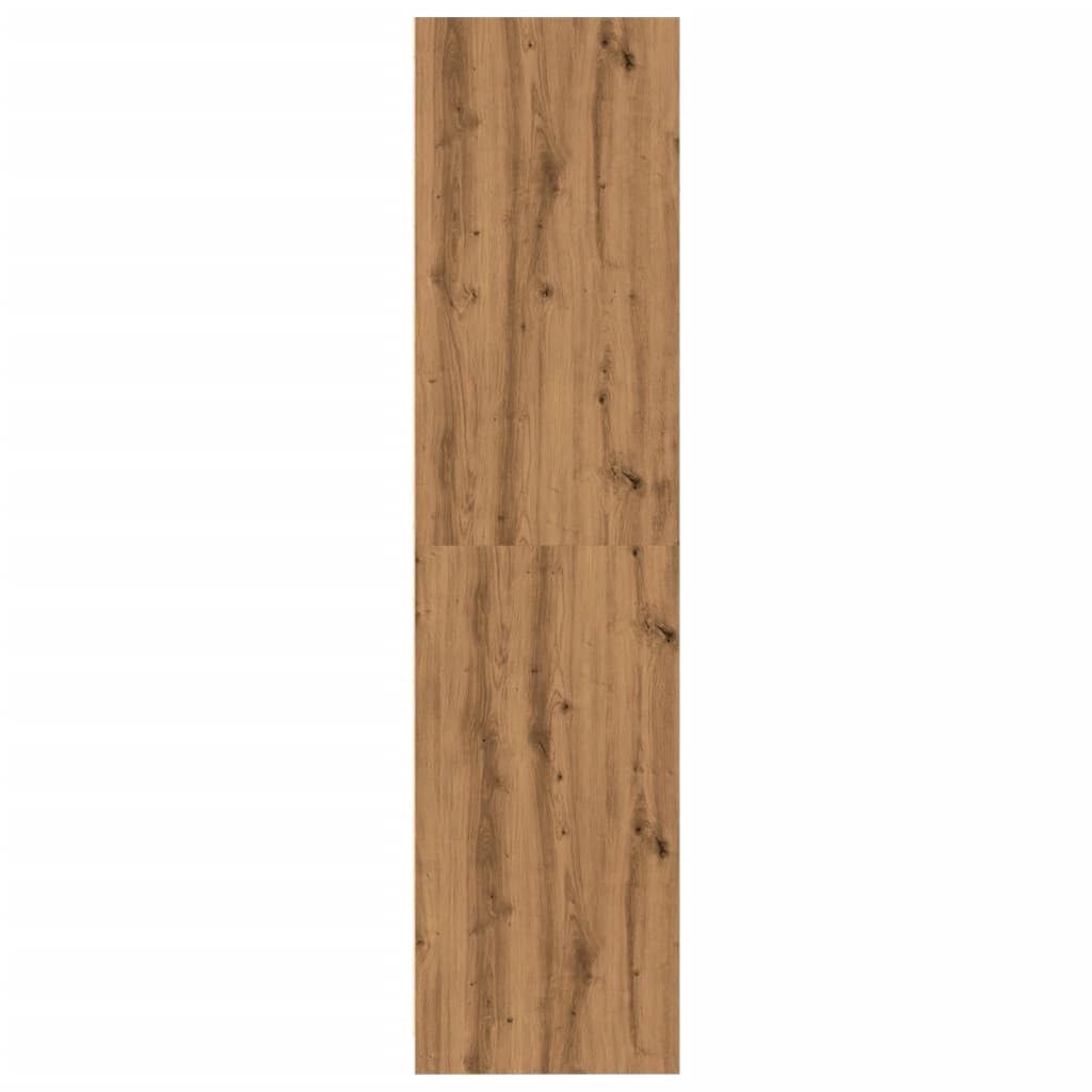 Szafa na ubrania z dębu Artisan 50 x 50 x 200 cm z materiału drewnopochodnego z miejscem do przechowywania i uchwytem ściennym do sypialni,
