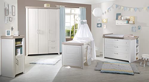 roba SET 'Felicia', Luna Elm / weiß inkl. Kombi-Bett 70x140 cm,...