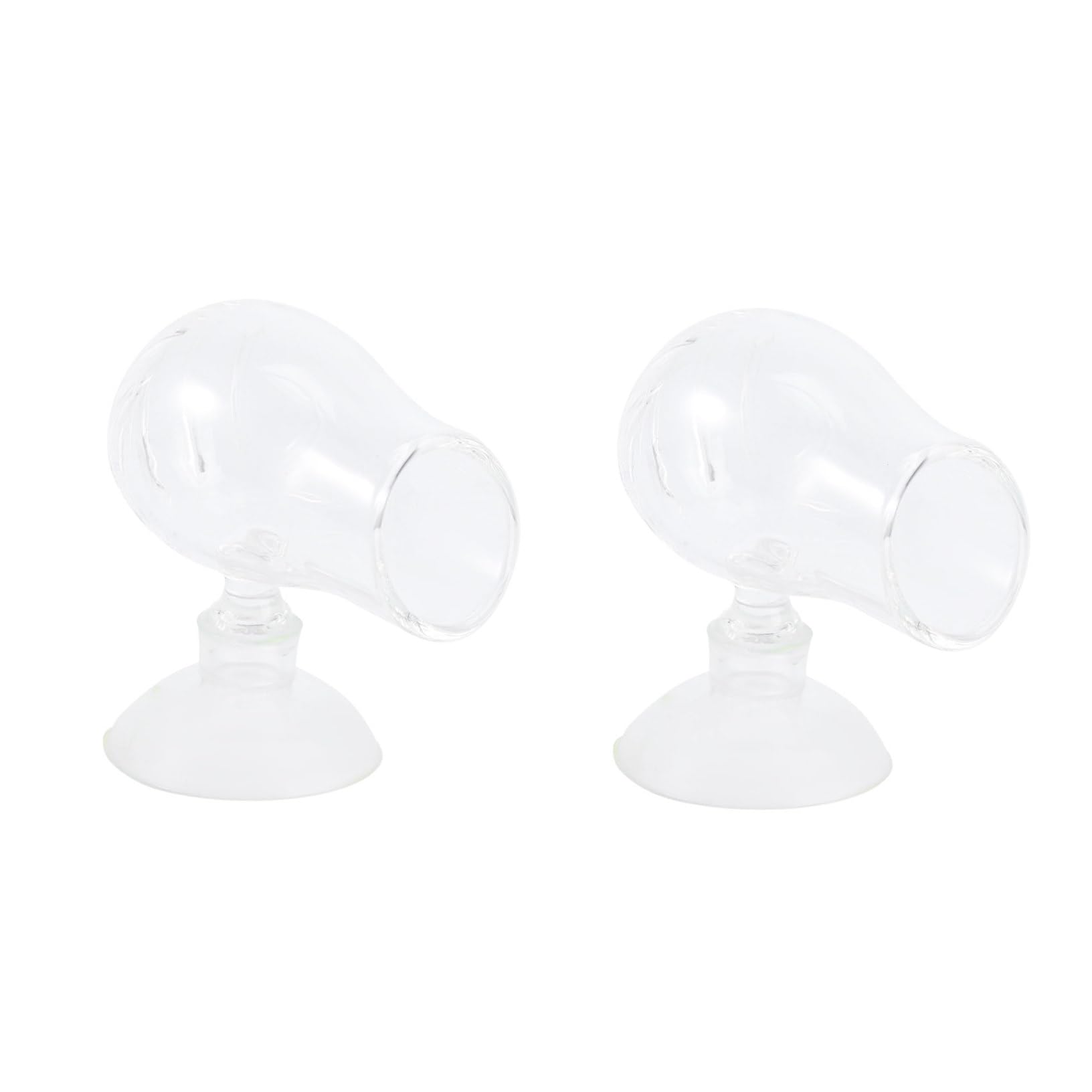 COSMEVIVI Glass Fish Feeding Cup Aquarium Feeder for Fish Food Container Easy Suction Mount