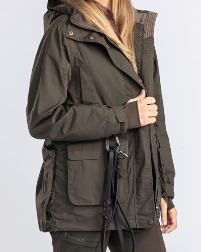 Pinewood Damen Hundesport Trainer Jacke - Outdoor Jacken für Damen - funktionell ausgestattete Jacke mit vielen Taschen und Platz für Hundetraining Zubehör - Winddicht und wasserabweisend