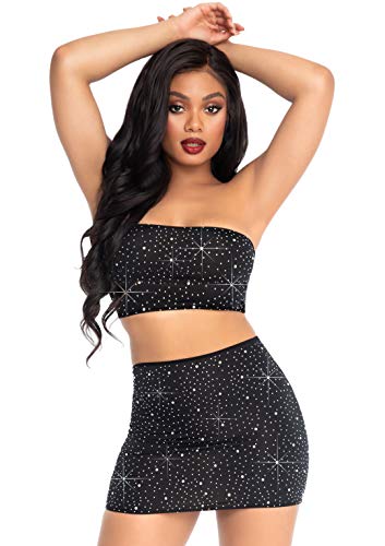 Bandeau Élasthanne Opaque Noir Leg Avenue Ensemble Ultra-Extensible S