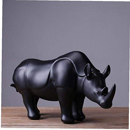 Rhinocéros noir géométrique : l'atout charme d'un salon moderne chic