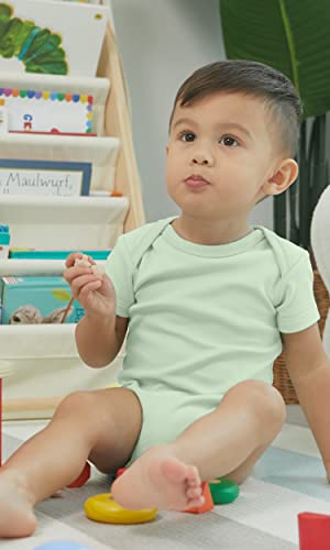 Image of KOH KOH Kids Short Sleeve Cotton Solid Lap Shoulder Baby Bodysuit