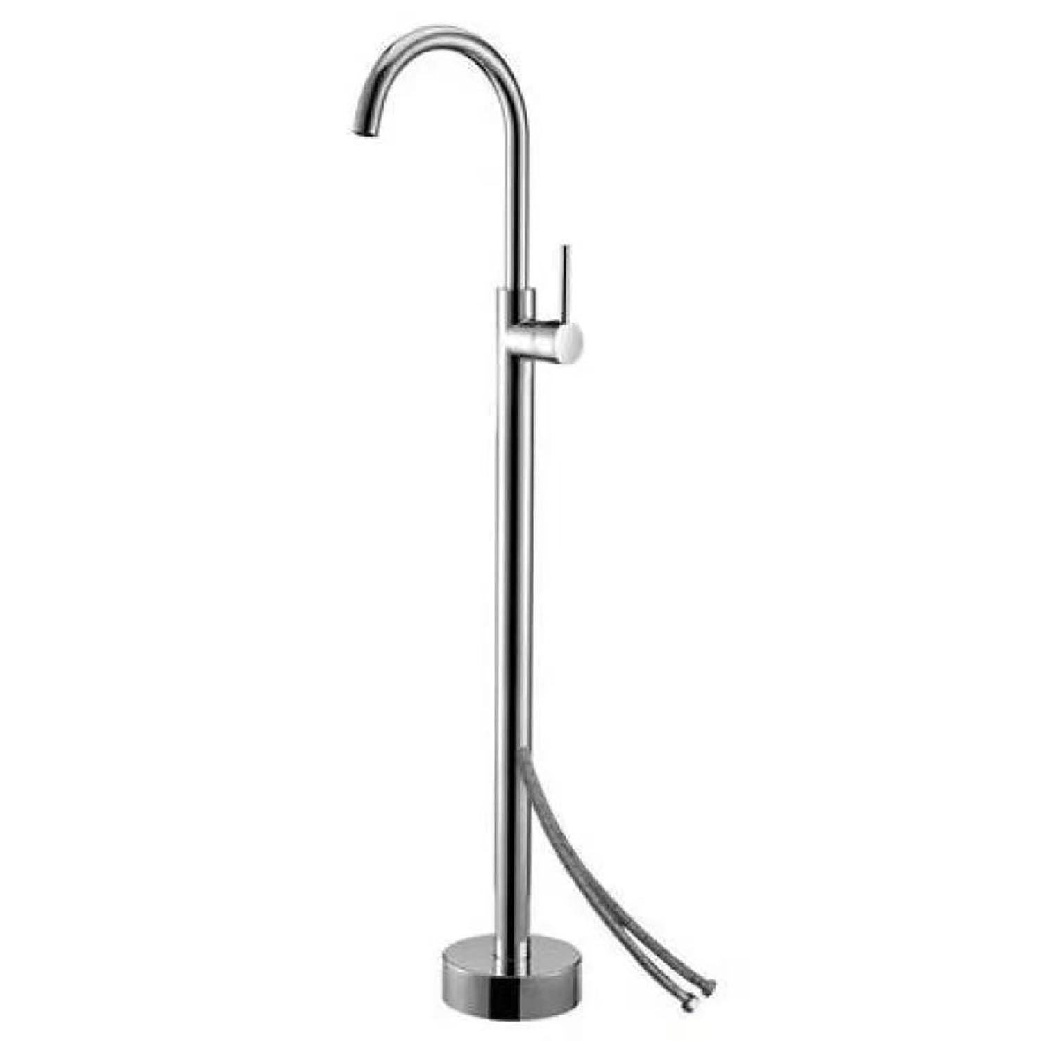 KUNYOS Freestanding Faucet Bathtub, 360°Rotate Spout Peep Faucet for Tub Single Hand Floor Standing Tub Faucet Faucet Bathroom,Chrome,B