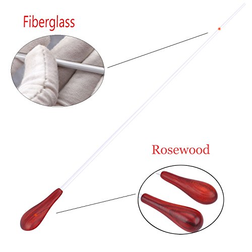 image for WOGOD Music Conducting Baton Orchestra Baton Rosewood Handle Baton wit