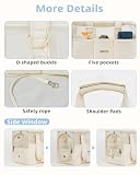 ONECUTE Hundetasche für Kleine Hunde, Katzen & Kaninchen – Klappbare Tragetasche mit Sicherheitsverschluss, Belüftungsmesh & Seitentaschen – Praktischer Reise-Carrier (Beige durchlässig,43x19x31 cm)