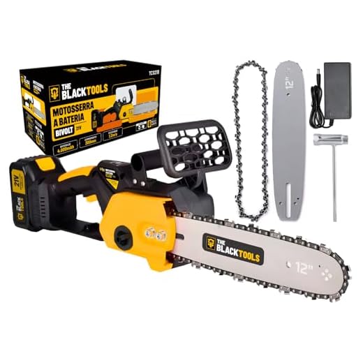 Moto Serra Elétrica A Bateria Portátil 21v 12 Pol Recarregável Profissional TCS21B The Black Tools