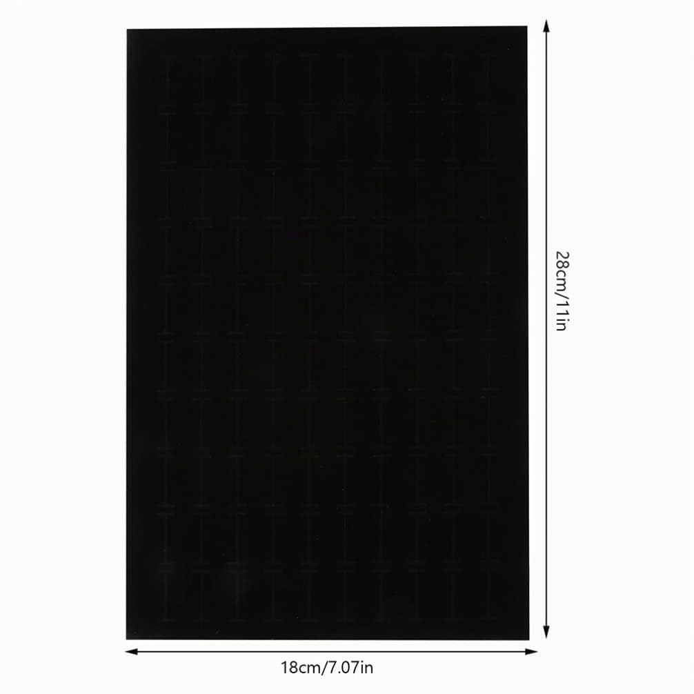DOITOOL Lot De 5 Plateaux De Présentation en Velours Noir Plateau De Présentation De Bijoux Coussinets en Mousse pour Vitrine De Bijoux Présentoirs De Rangement (11 X 7)