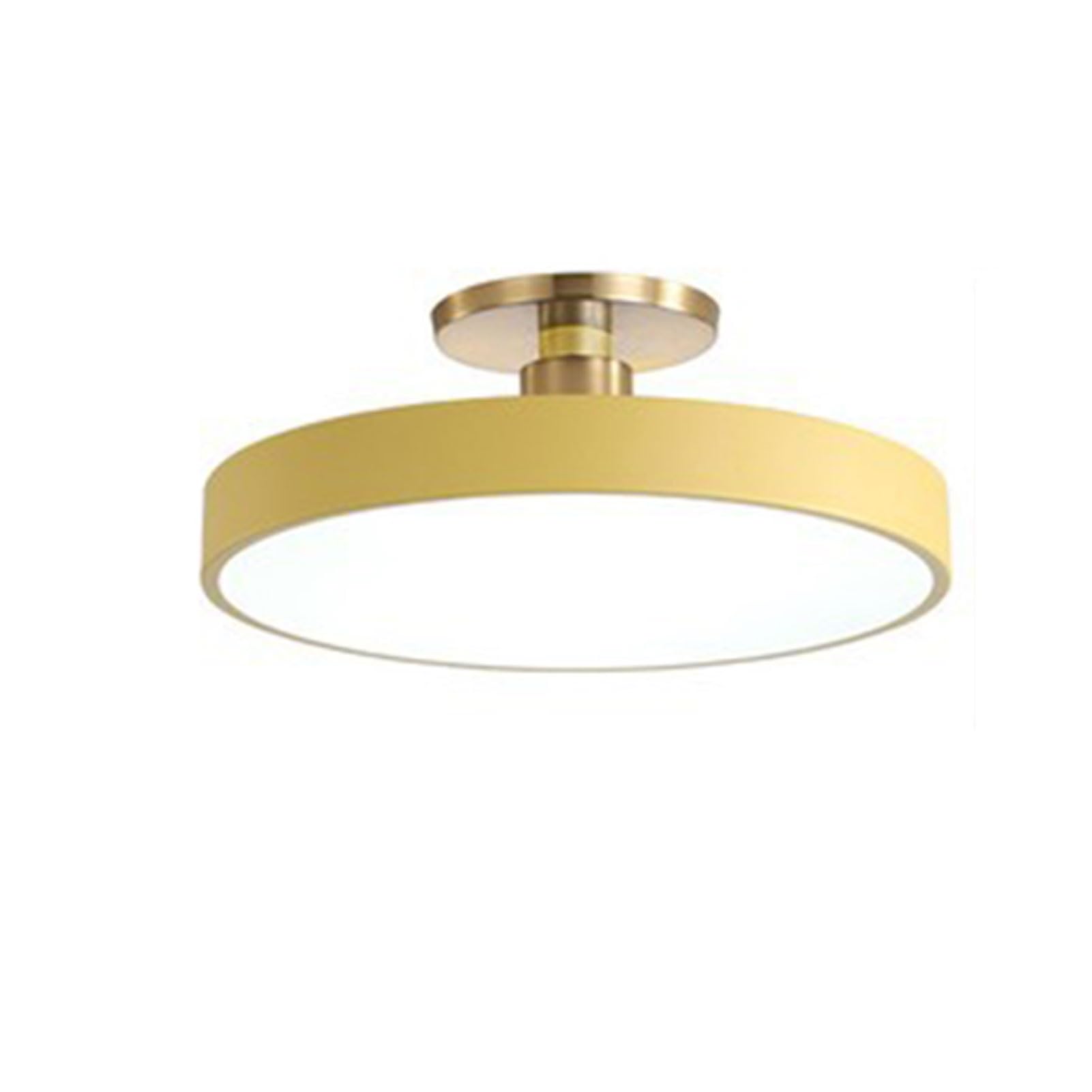 Nordic Minimalist Round Ceiling Light Iron Acrylic Led Flush Mount Ceiling Lamp Close to Ceiling Light Fixtures for Cloakroom Bedroom Living Room Corridor Entryway Laundry Room ( Color : Yellow-50cm ,