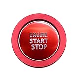 Engine Push Start Stop Button Cover Trim for Toyota Tacoma, Car Accessories Interior Trims for Tacoma, Aluminum Alloy, Red