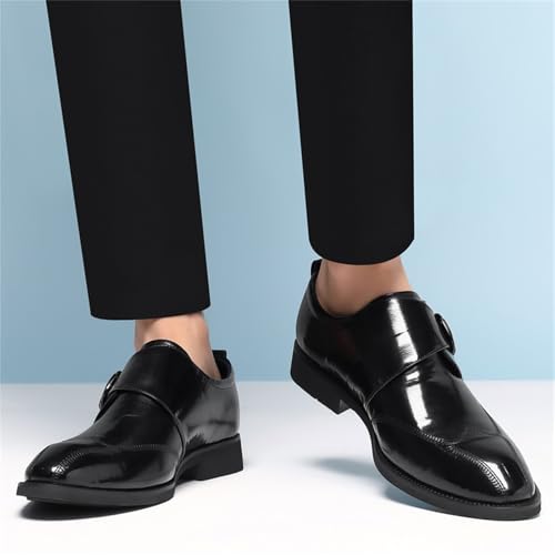 Men's Monk Strap Oxford Shoes Pointed-Toe Slip-on Tuxedo Formal Wedding Shoes Fashion Classic Business Wingtip Dress Shoes for Men2