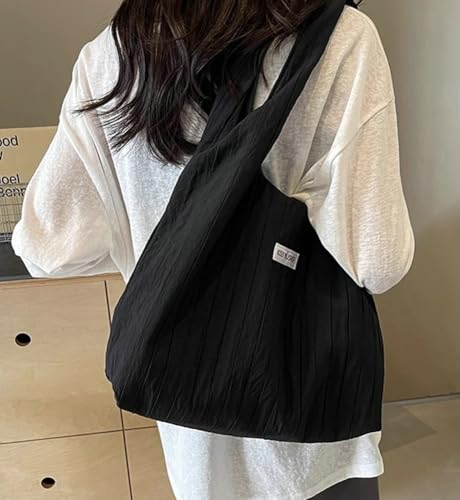 Pocadri Women Soft Fabric Shoulder Bag Large Capacity Tote Purse Casual Handbag Work Shopping Travel3