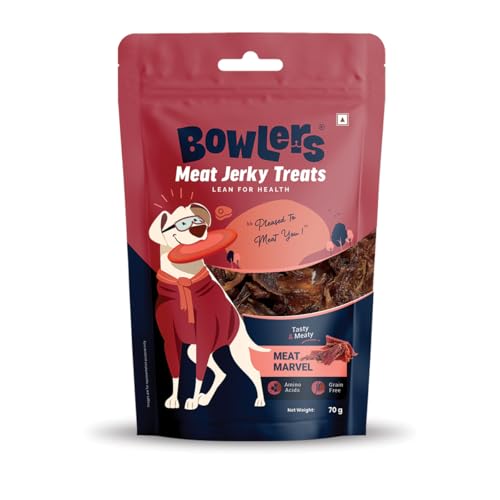 Image of Bowlers Dog Treats Meat Jerky| 70g | High on Protien |Low in Fat | Grain Free | Handmade Treats