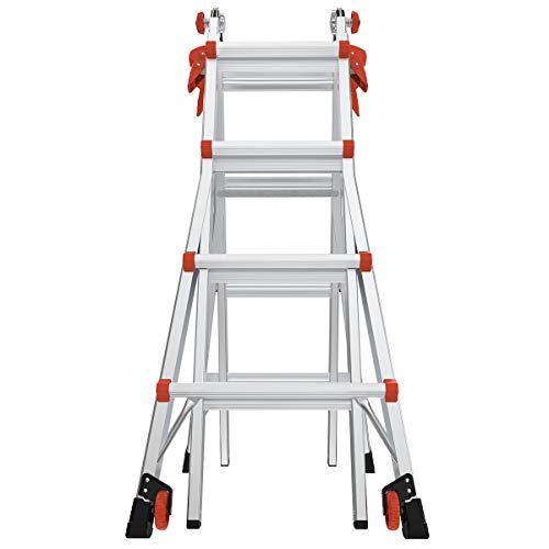 Little Giant Ladders, Velocity with Wheels, M17, 17 Ft, Multi-Position Ladder, Aluminum, Type 1A, 300 lbs Weight Rating, (15417-001)