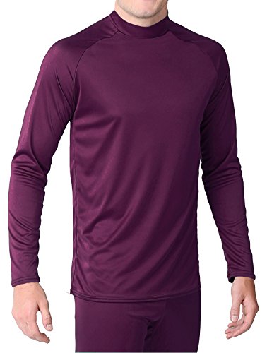 WSI Microtech Form Fit Long Sleeve Shirt, Maroon, Medium