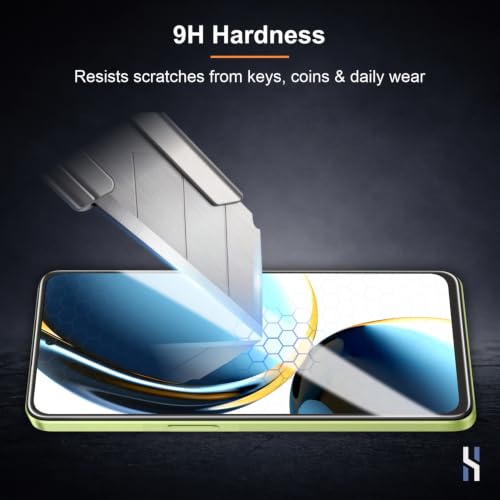 Image of Tempered Glass for OnePlus Nord CE 3 Lite (6.72 Inch) Military Grade 9H Screen Guard, Anti-Scratch, Shatterproof, Edge-to-Edge Full Coverage - Black Border