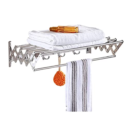 Porte-serviette barre de salle de bain extensible de 50 cm en acier