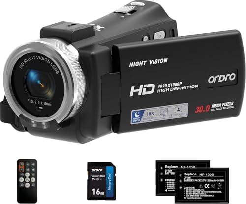 Filmadora Full Hd 1080p Compacta 20mp Ordro Hdv-v12