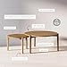 Nathan James Kendall Round Modern Nesting Coffee Set of 2, Stacking Living Room Accent Tables, Light Brown