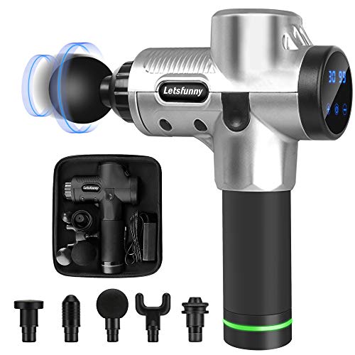 Carrying Case Massage Gun,Handheld Deep Tissue Percussion Muscle Massager, Cordless Vibration Massage Device Portable Sports Vibratio Massagers for Athletes