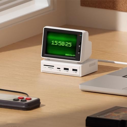 ZEZEFUFU Mini tela IPS de 3,5 polegadas, tela secundária, tela secundária, leitor de cartão multifuncional para monitor de temperatura de computador para PC e laptop