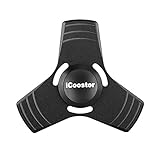 Fidget Spinners Toy iCoostor EDC Tri-Spinners Fidget fingering toy High Speed Bearing Metal Hand Spinners Perfect For ADD, ADHD, Anxiety, and Autism Adult Children (Black)