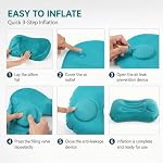 1 Multi-Purpose Inflatable Pillow, Suitable for Travel, Home, Work, and Camping-Foldable, Portable Press-on Neck Pillow, Comfortable for Sleeping Anytime, Anywhere.