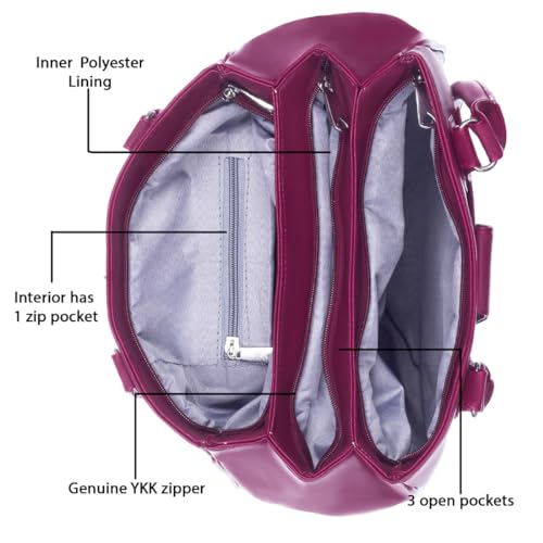 Image of Maroon Women's Faux Leather Women's Handbag for daily use