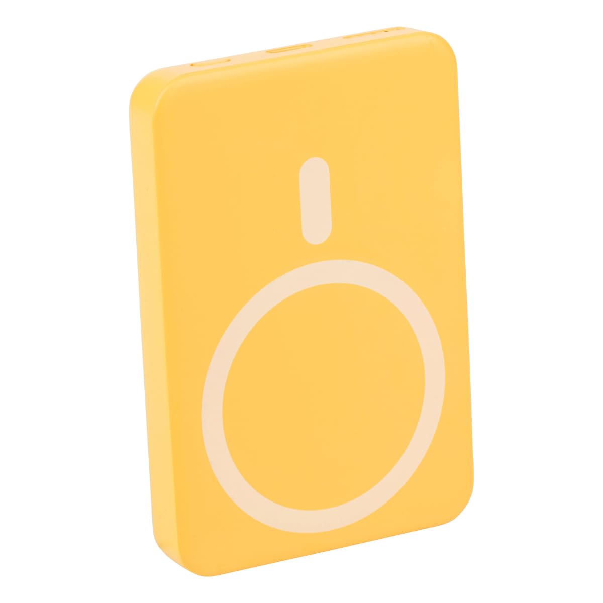 Grundig Power Bank 5000 mAh Powerbank iPhone Compatible with MagSafe Charger with 5W Wireless and USB-C Power Bank with LED Display Yellow