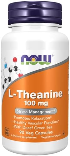 NOW FOODS Theanine 100mg, 90 CT - Image 3