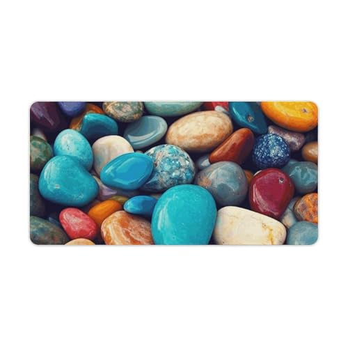 Colored Stones Pad para Escritorio Grande Blanco