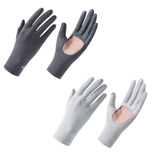 2 pacotes de luvas femininas de proteção UV para dirigir, para dirigir, verão, ao ar livre, respiráv