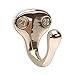 Coat and Garment Hook, Brass, 1-1/8 in
