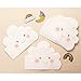 White Cloud Shape Paper Napkins for Baby Shower (6.3 x 5.1 In, 50 Pack)