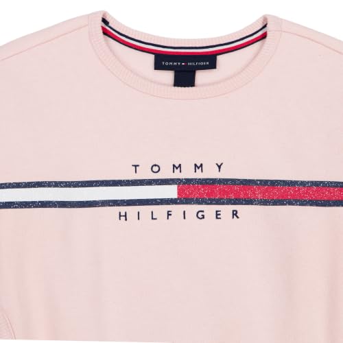 Tommy Hilfiger Girls' 2-Piece Fleece Set, Crewneck Sweatshirt with Jogger Sweatpants, Lotus, 4T - image 3