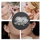 30 sztuk krążków silikonowych Anti Wildfleisch Piercing Disc 3/5/7/9/12/14mm do stabilizacji kolczyków, krążki przeciwko ziarninowaniu do tylnej strony kolczyków, przezroczyste silikonowe podkładki do
